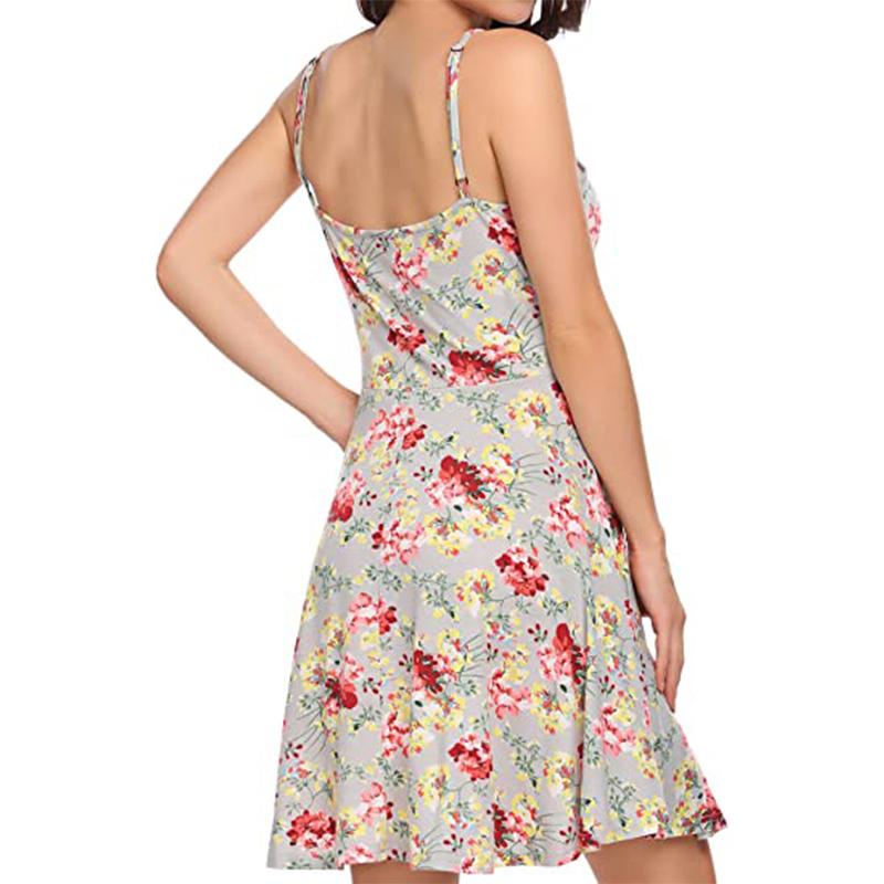 Robe d'été à Bretelles Ajustables de Plage