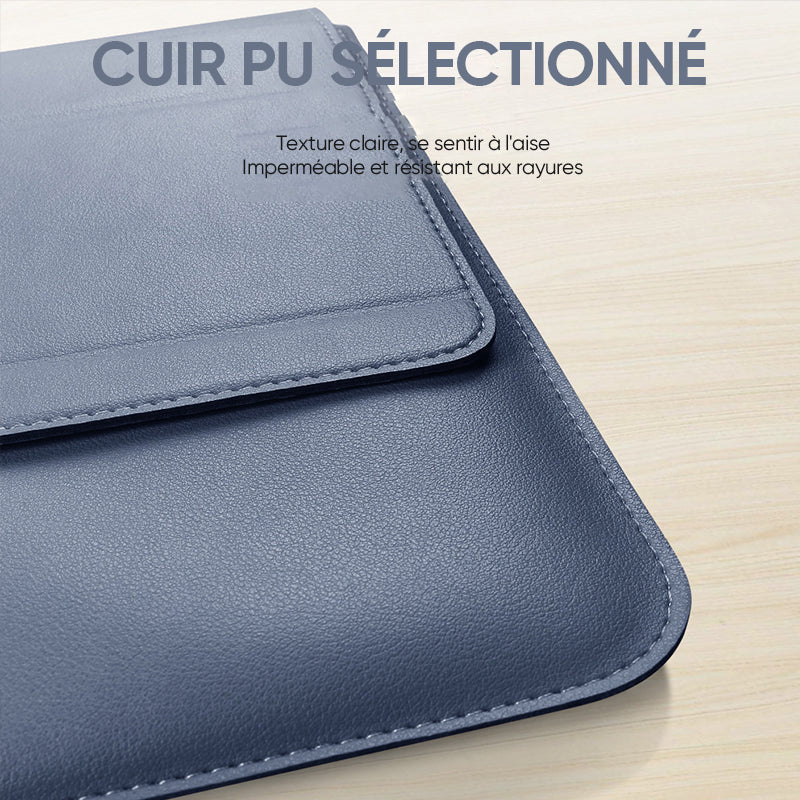 Housse pour ordinateur portable Housse en cuir avec support réglable
