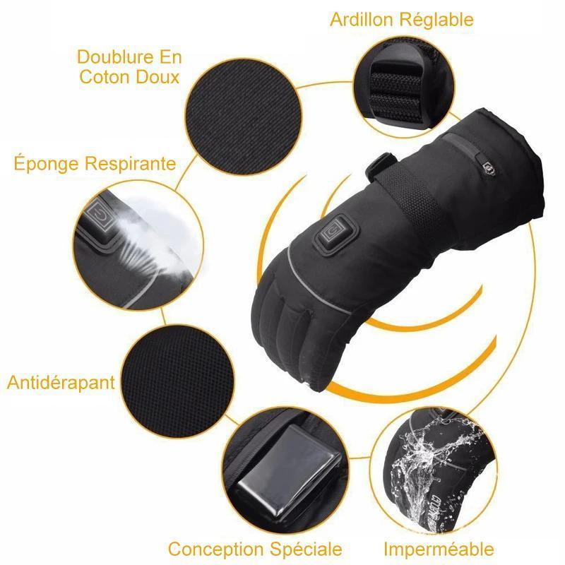 Gants chauffés électriquement