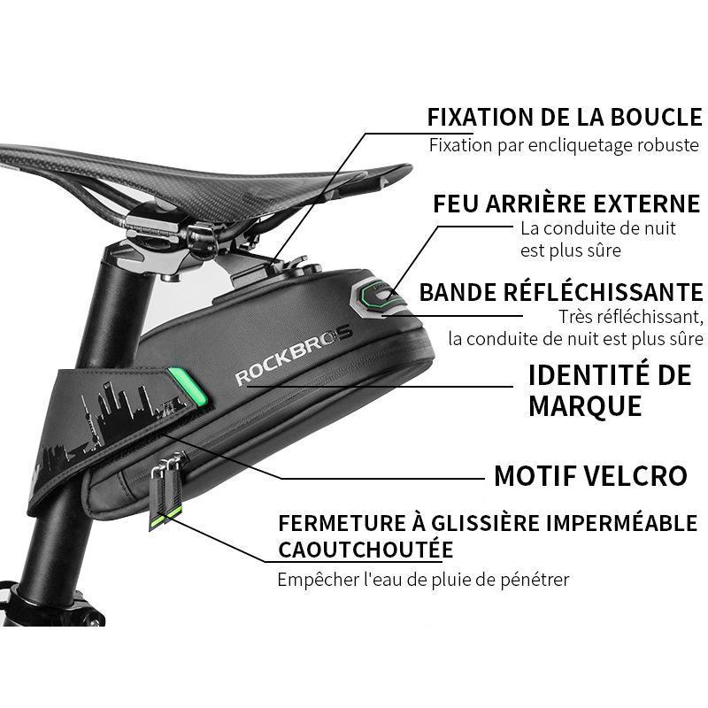 Sac de Selle pour Siège Arrière de Vélo