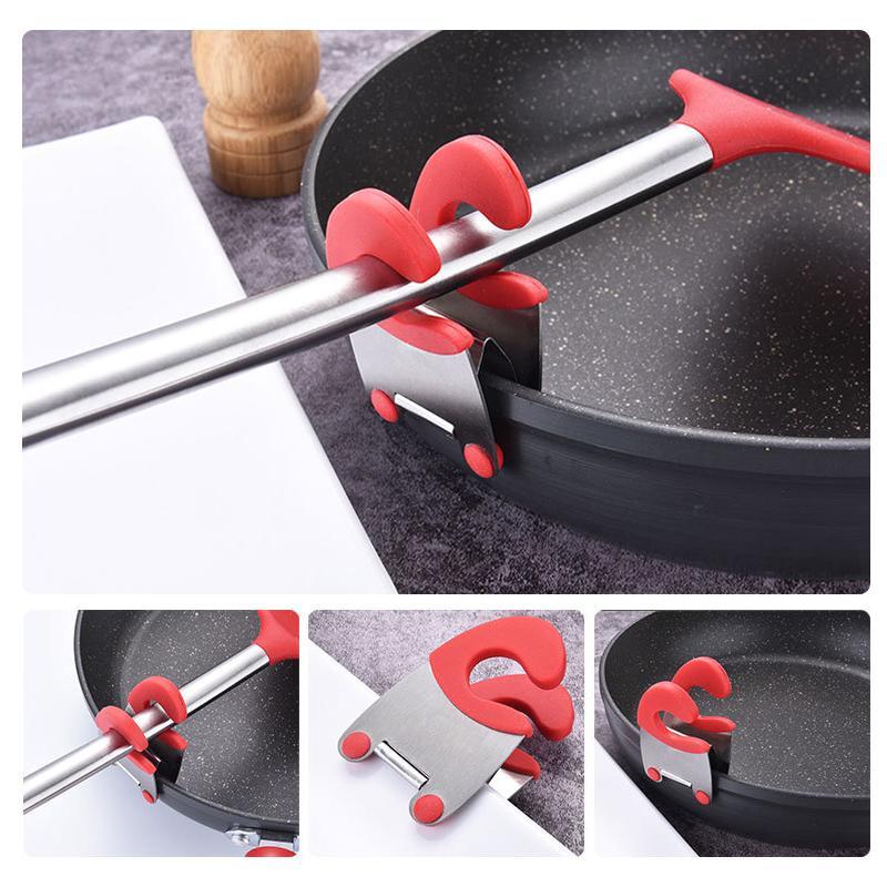 Clip à Spatule Côté Pot en Acier Inoxydable, 2 pièces