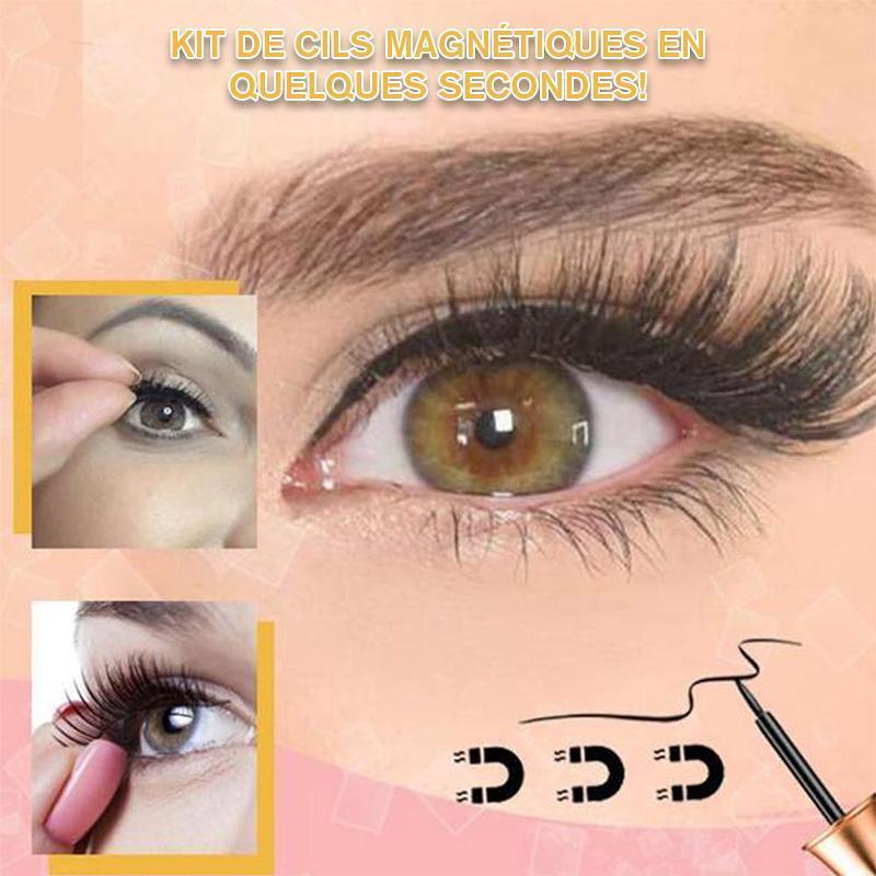 Eye-Liner et Faux Cils Magnétiques Imperméables