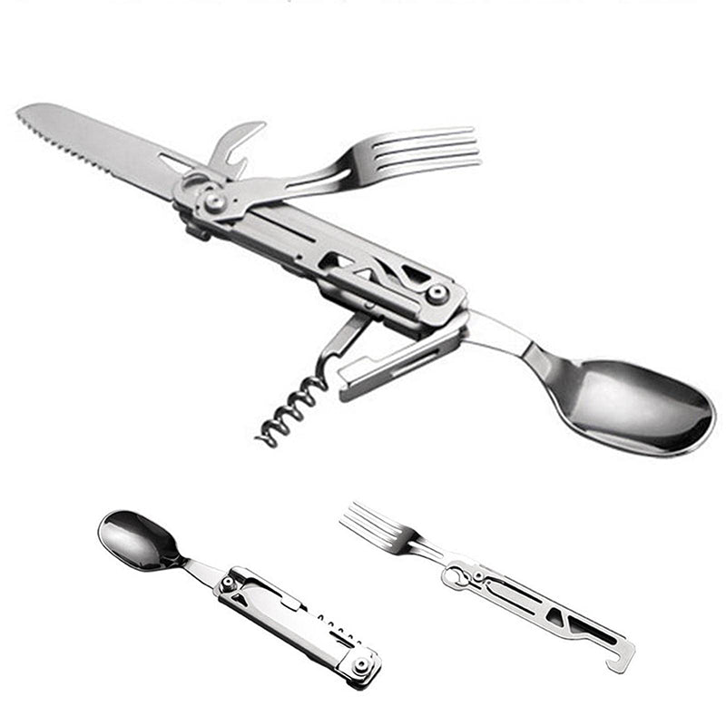 Set d'ustensiles multifonctionnels de camping 5 en 1