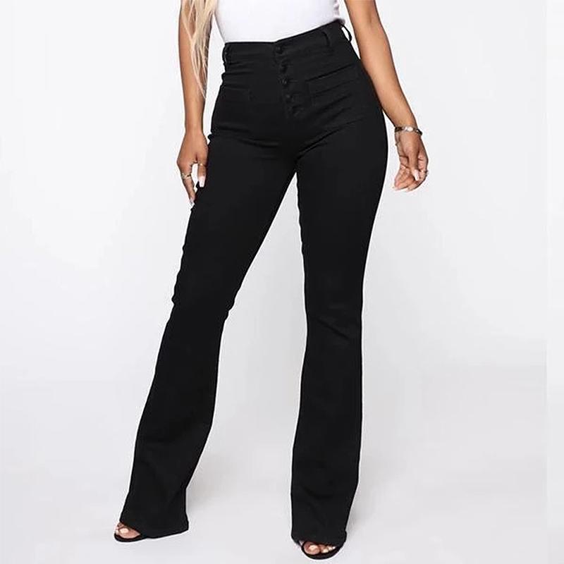 Jean Délavé à Taille Haute pour Femmes