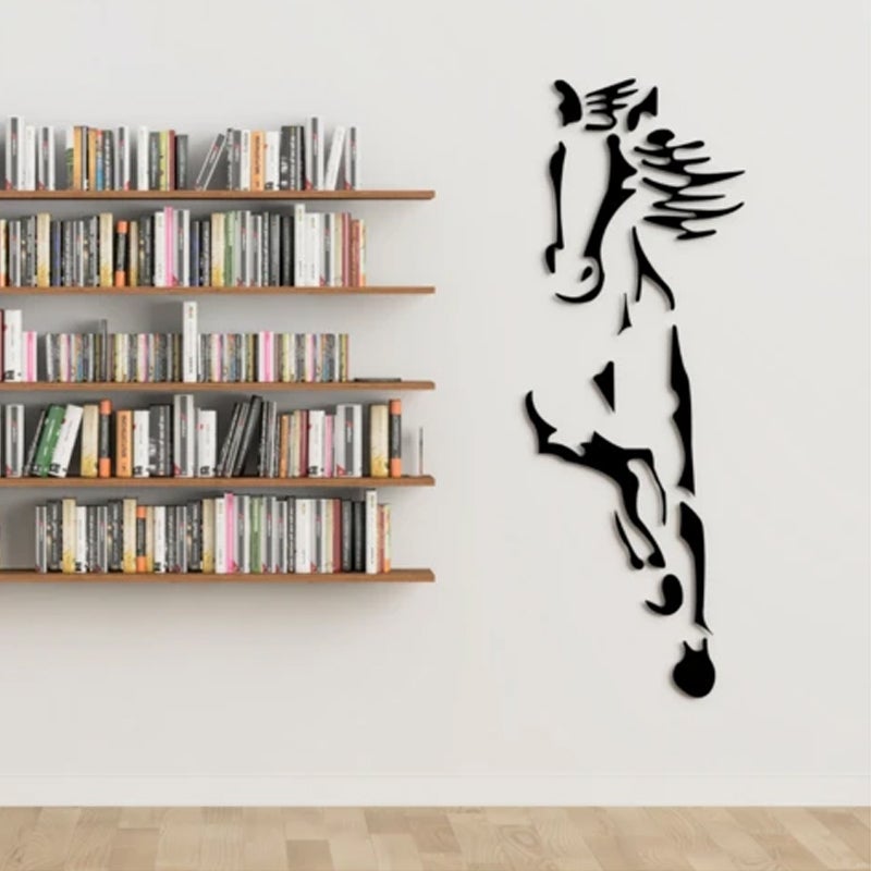 Sticker Mural Cheval Miroir Moderne Acrylique 3D