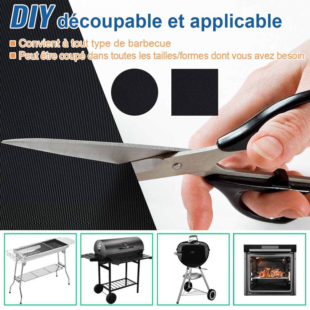 Hirundo 2Pcs Tapis de Cuisson De Gril Résistant à la Chaleur