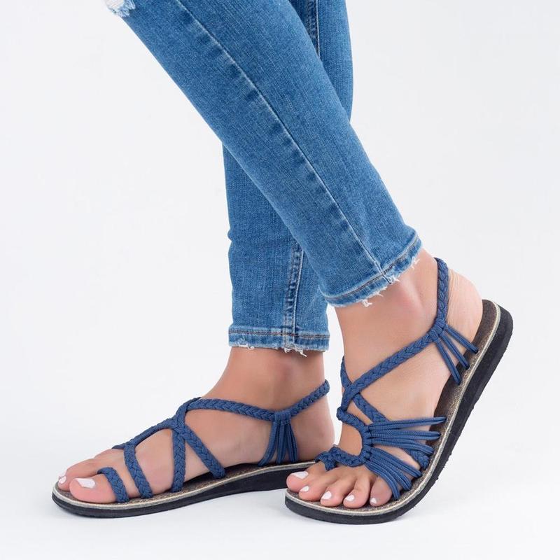 Sandales Tressées Confortable à la Mode