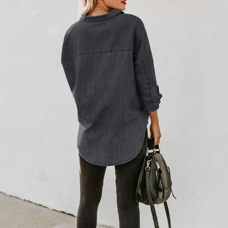 Chemise en jean à manches longues