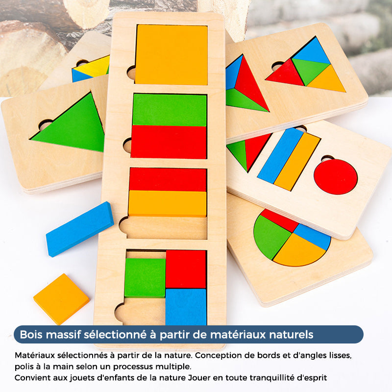 🖼️🎨Jeu de Tri en Bois avec Formes Géométriques🖼️