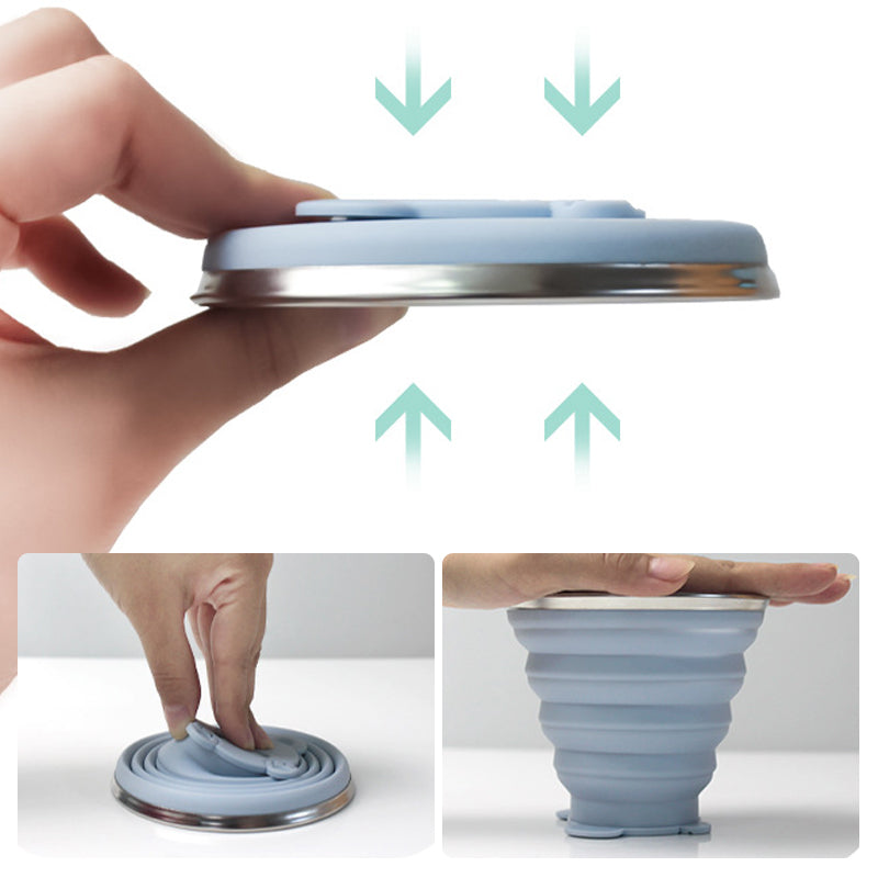Tasse en silicone portable pour les voyages