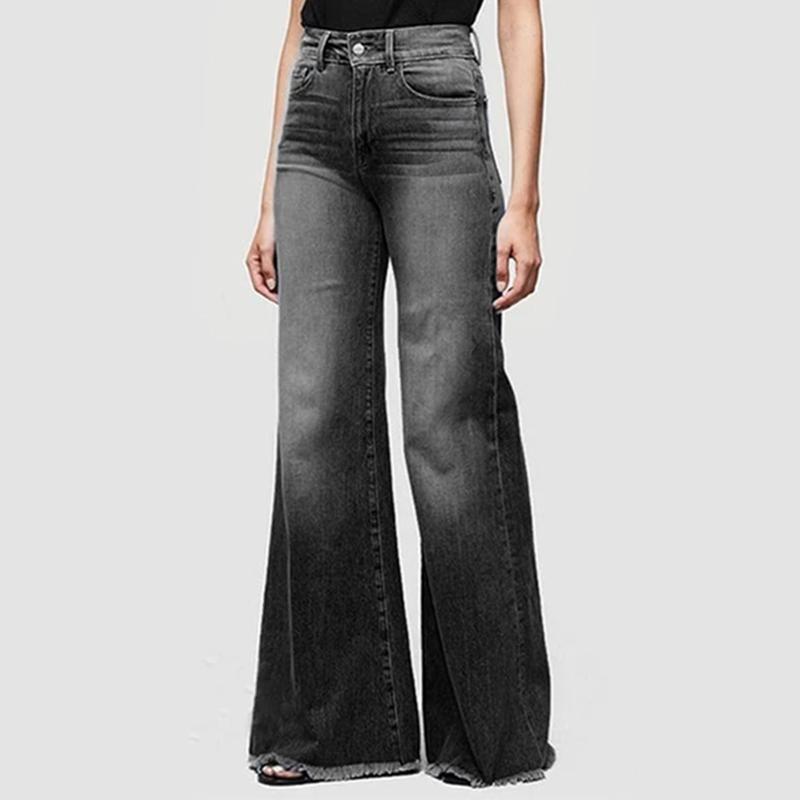 Jeans en Jean Évasée pour Femme des Années 70