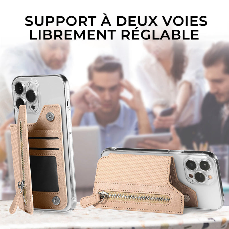 Porte-cartes adhésif multifonctionnel pour portefeuille de téléphone