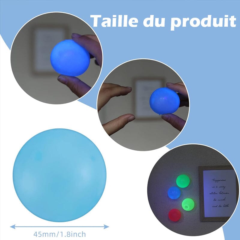Boules adhésives phosphorescentes
