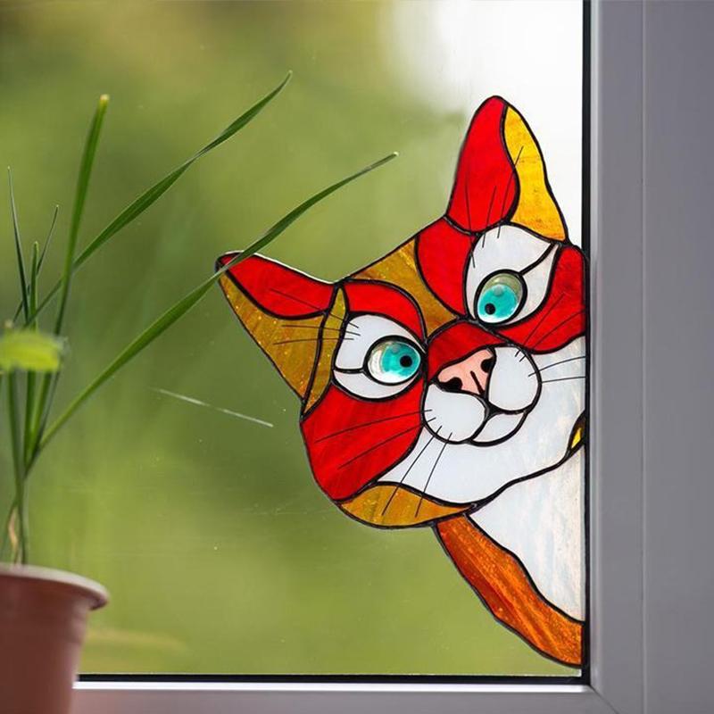 đ»DĂ©cor de Chat DrĂŽle pour FenĂȘtres