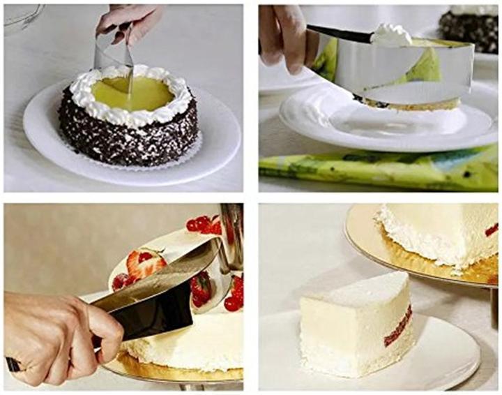 2 en 1 Coupe-gâteau en Acier Inoxydable Serveur à Gâteau