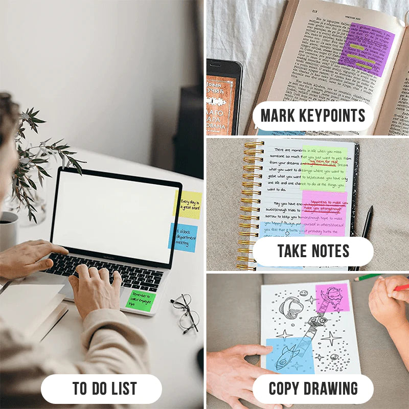 Notes autocollantes transparentes Multibey