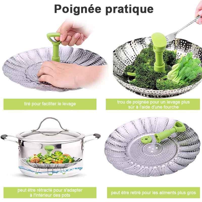 Vapeur Pliante En Acier En Forme De Fleur