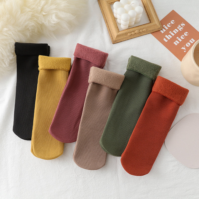 đ„Chaussettes d'Hiver avec Doublure en Peluche