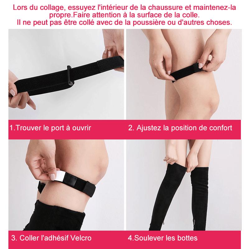 Sangle antidérapante pour bottes au genou
