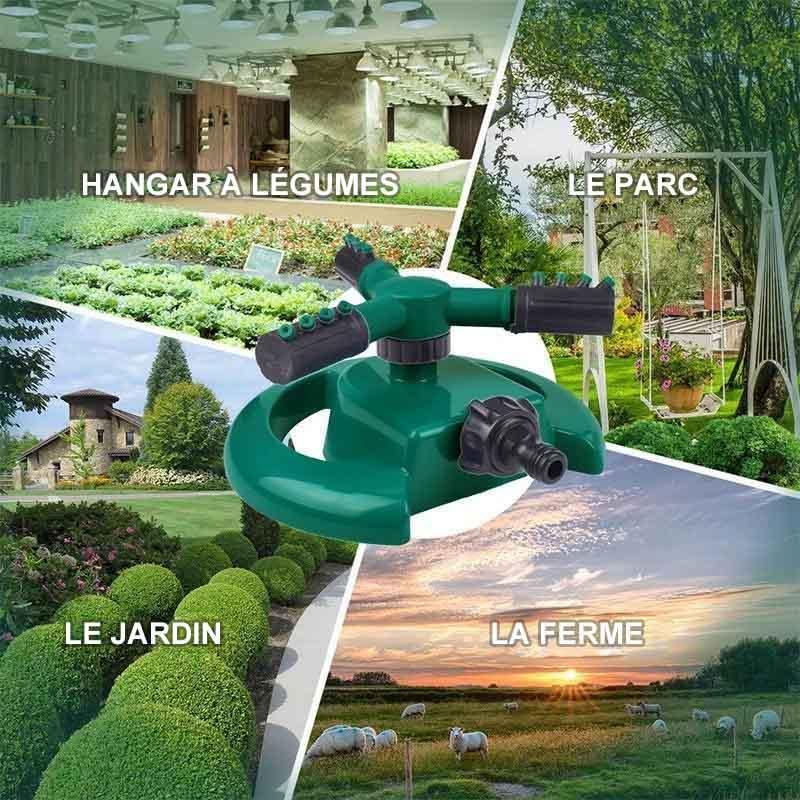 Arroseur Automatique pour Gazon Rotatif à 360°