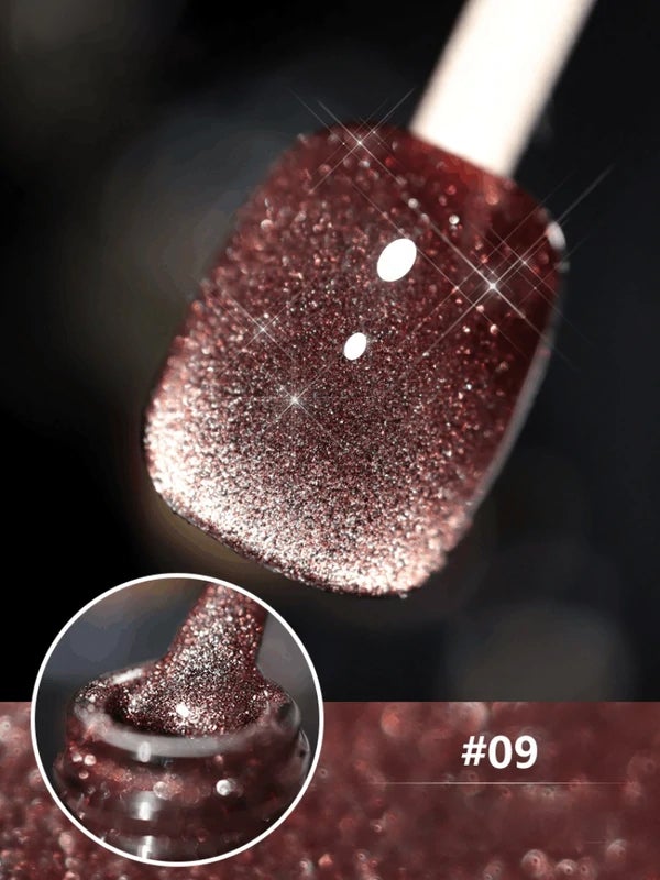 🎉Vernis à Ongles œil de Chat Laser Diamanté