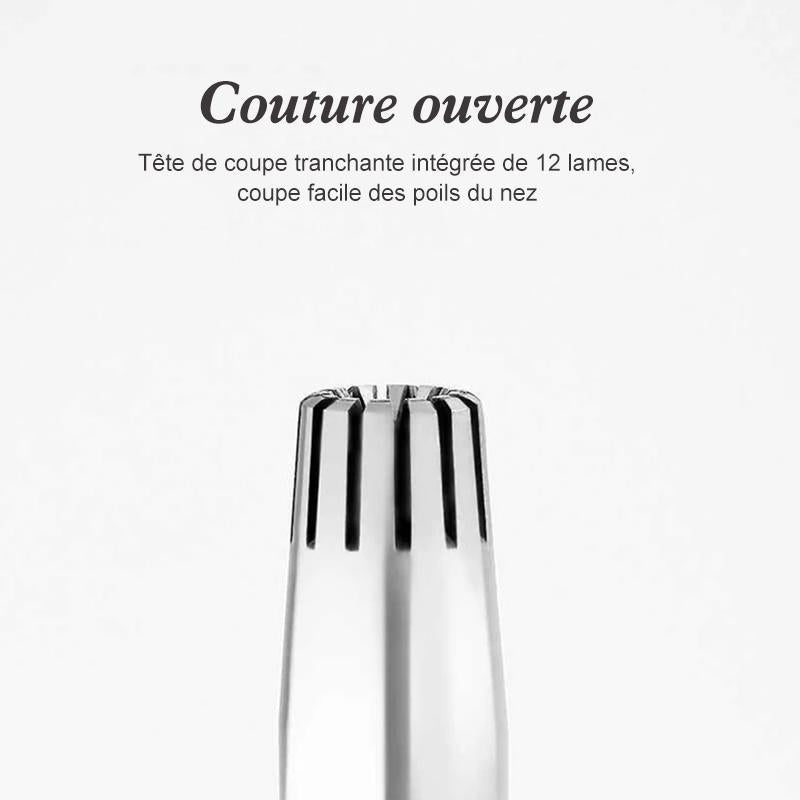 Tondeuse Ă Poils De Nez Manuel en Acier Inoxydable