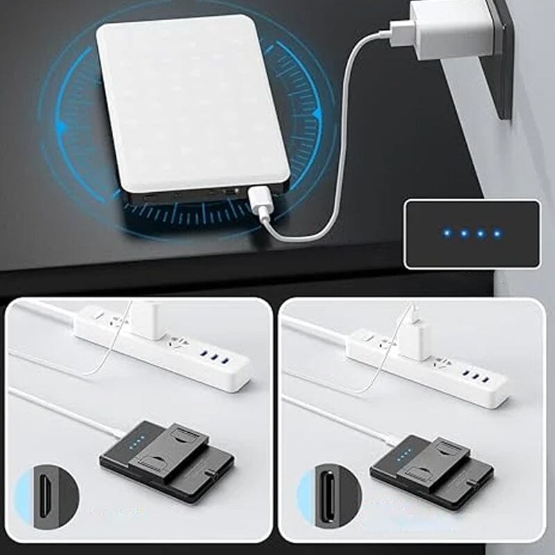 Lampe de téléphone LED avec clip avant et arrière