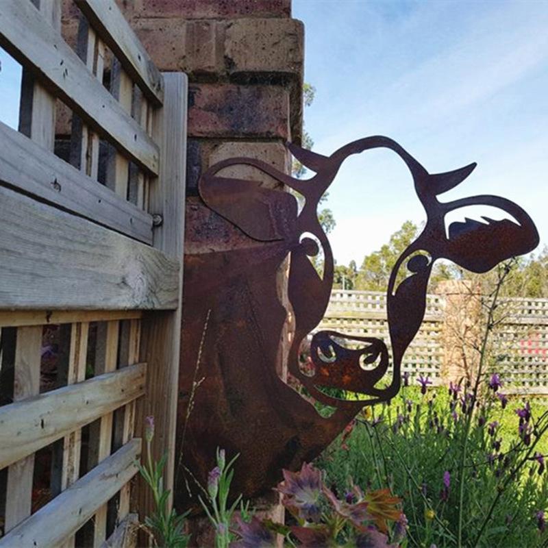 Décoration en Métal de Chèvre / Vache Voyante
