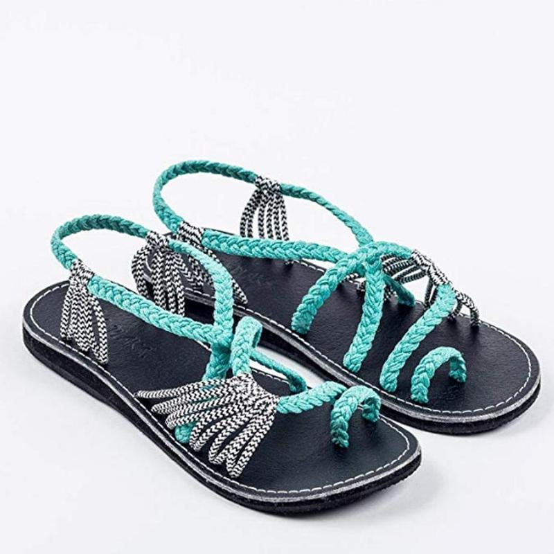 Sandales Tressées Confortable à la Mode
