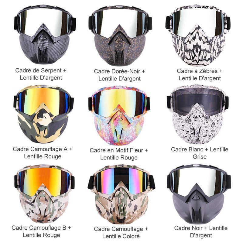 Lunettes de Motocross avec Masque Détachable