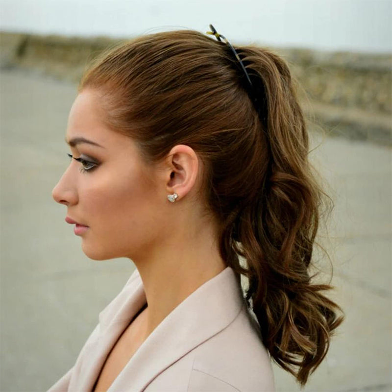 Nouvelle Conception Acétate Banane Motif Poignées de Cheveux