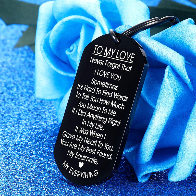TO MY LOVE - Porte-clés motivant en acier inoxydable