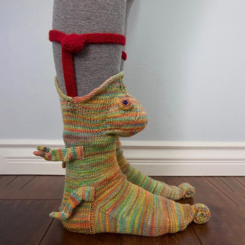 🎅Vente de Noël🎅Chaussettes En Forme De l'Animal Mignon Tricotées En Laine
