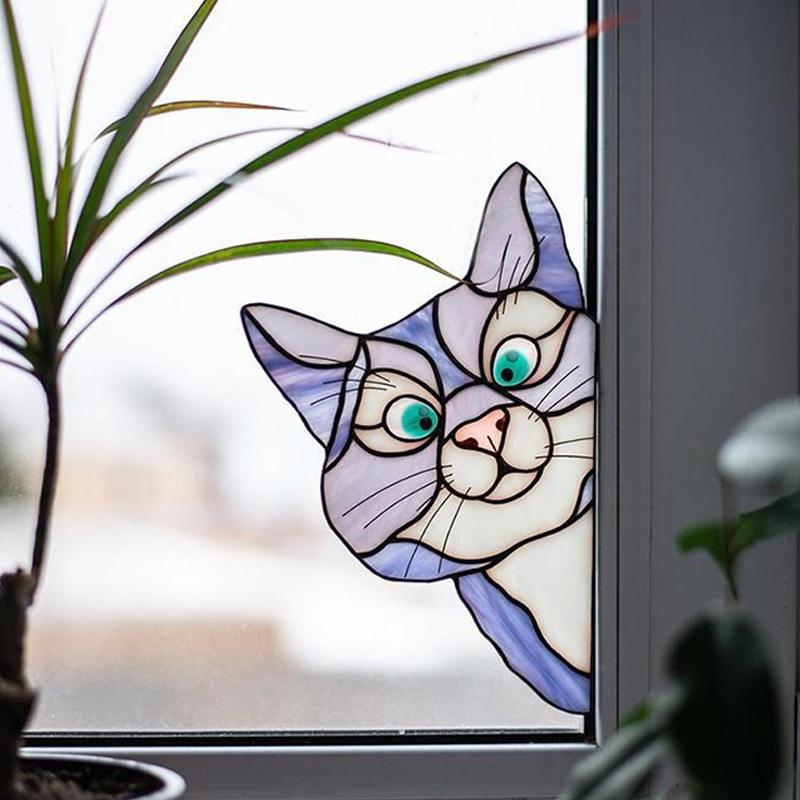 đ»DĂ©cor de Chat DrĂŽle pour FenĂȘtres
