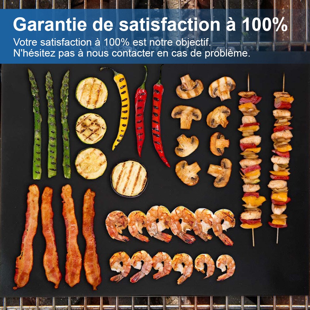 Hirundo 2Pcs Tapis de Cuisson De Gril Résistant à la Chaleur