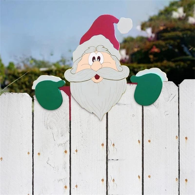 🎅Prévente de Noël🎅Décoration de Clôture sur le Thème de Noël