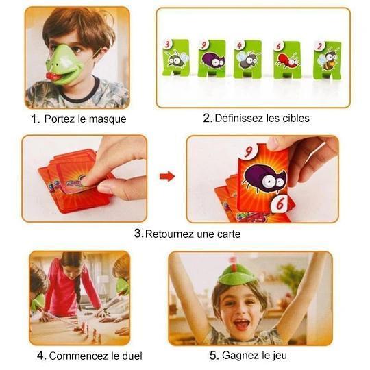 Jouet de bureau de jeu de capture de langue caméléon