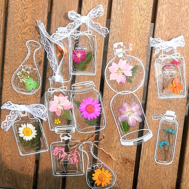 🌸Signets de Fleurs Séchées Transparentes(avec ruban de 10 m gratuit)🦋
