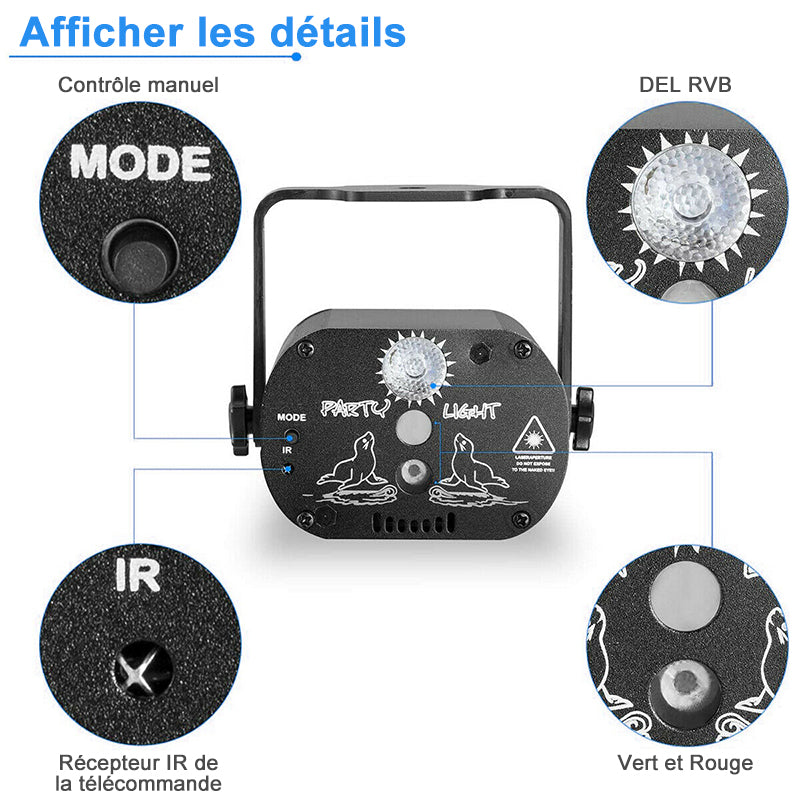 Lumière laser de scène à LED