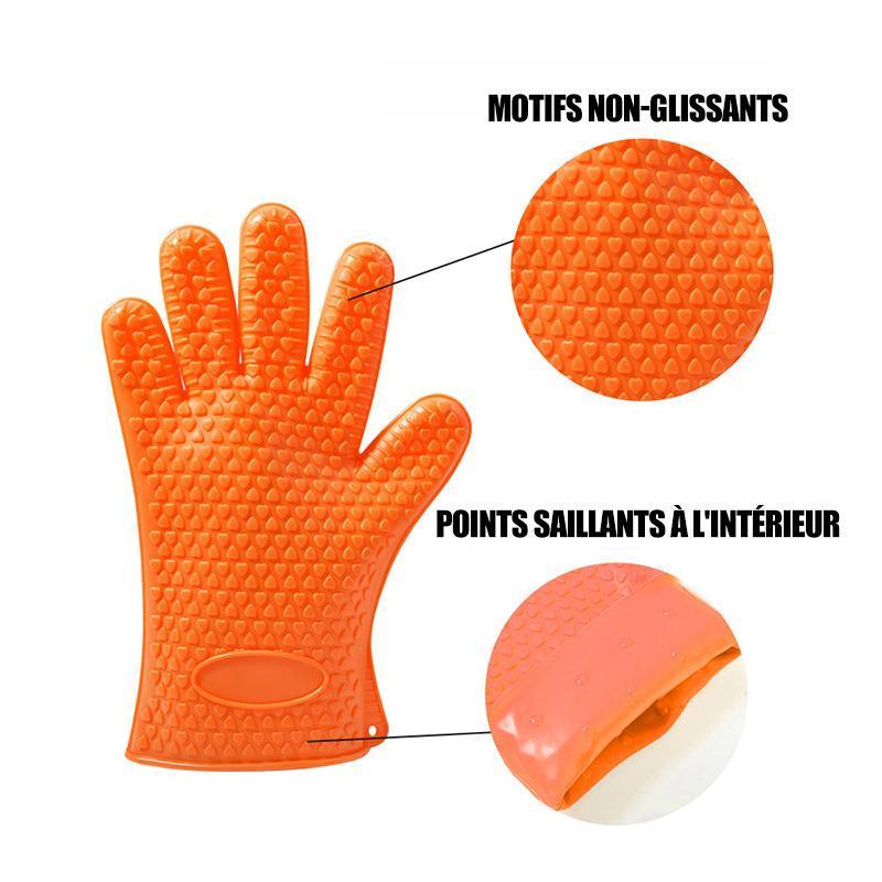 Gants En Silicone Avec Résistance À La Chaleur