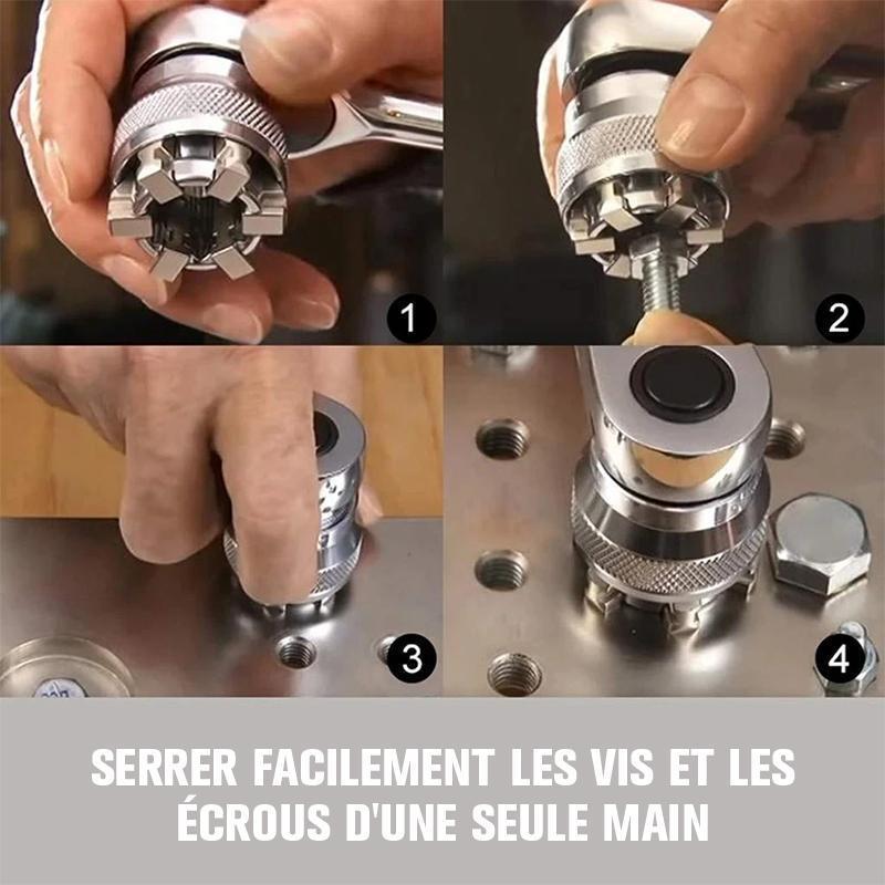 Clé à Douille à Écrou Universelle Ajustable Magique