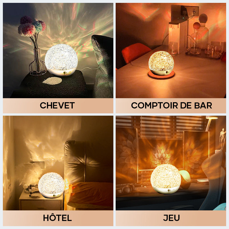 Lampe d'ambiance Ă projection dynamique de vagues d'eau