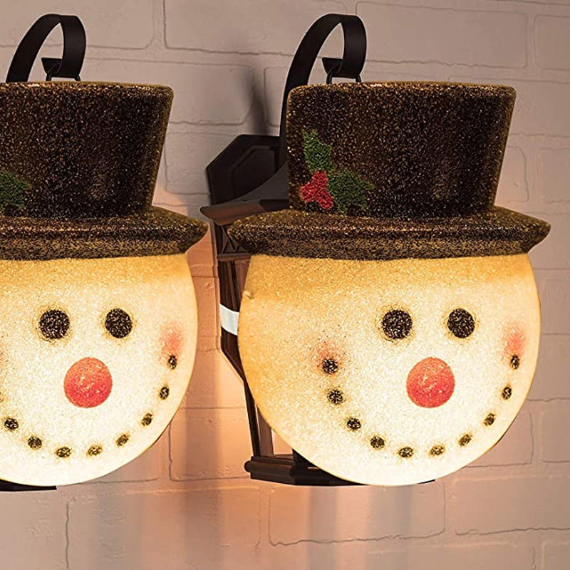 Abat-jour de bonhomme de neige de porche de Noël