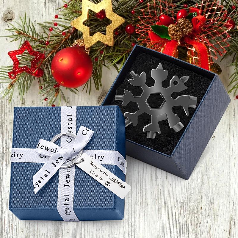 🎁Vente de Noël🎁Outil multifonction flocons de neige en acier inoxydable 18 en 1