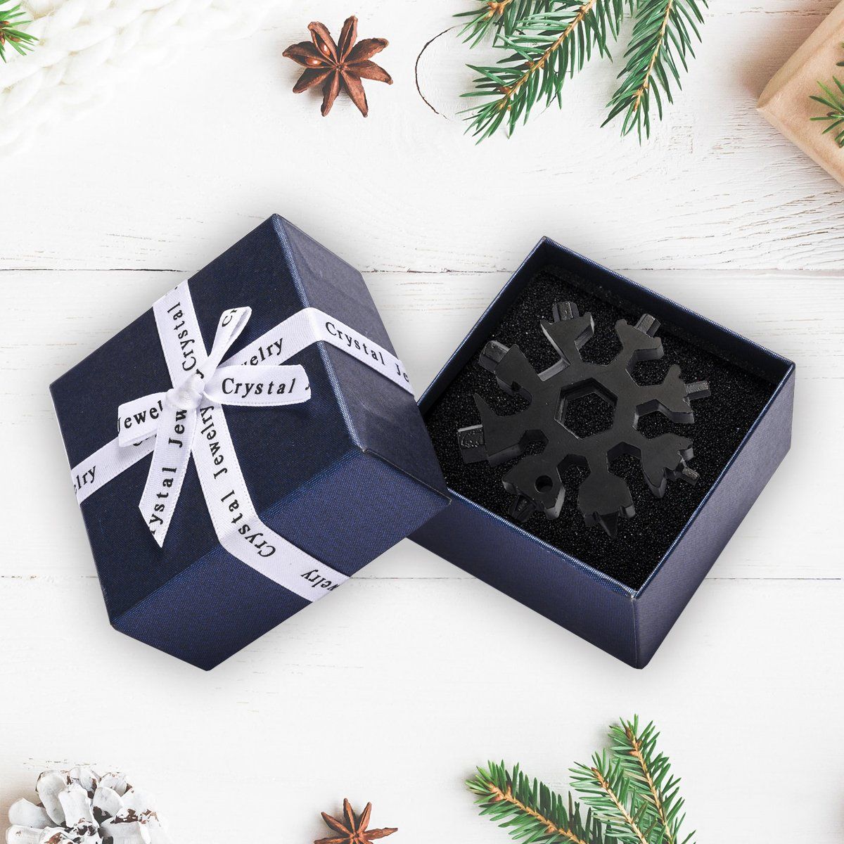🎁Vente de Noël🎁Outil multifonction flocons de neige en acier inoxydable 18 en 1