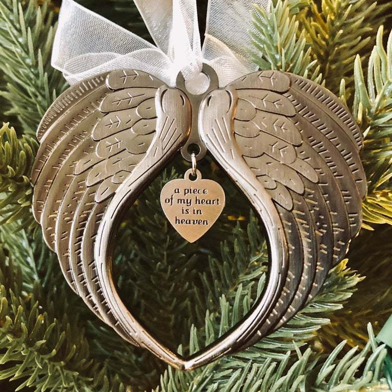 🎄Ornements de Noël Ailes D'ange Cloche-cadeau De Noël Commémoratif🎅