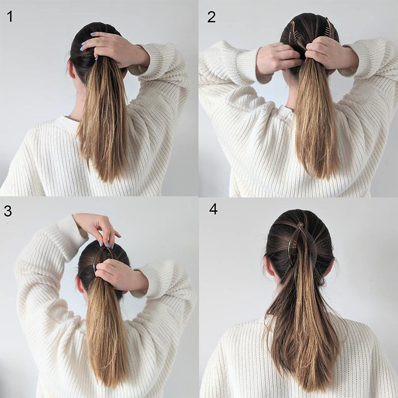 Nouvelle Conception Acétate Banane Motif Poignées de Cheveux