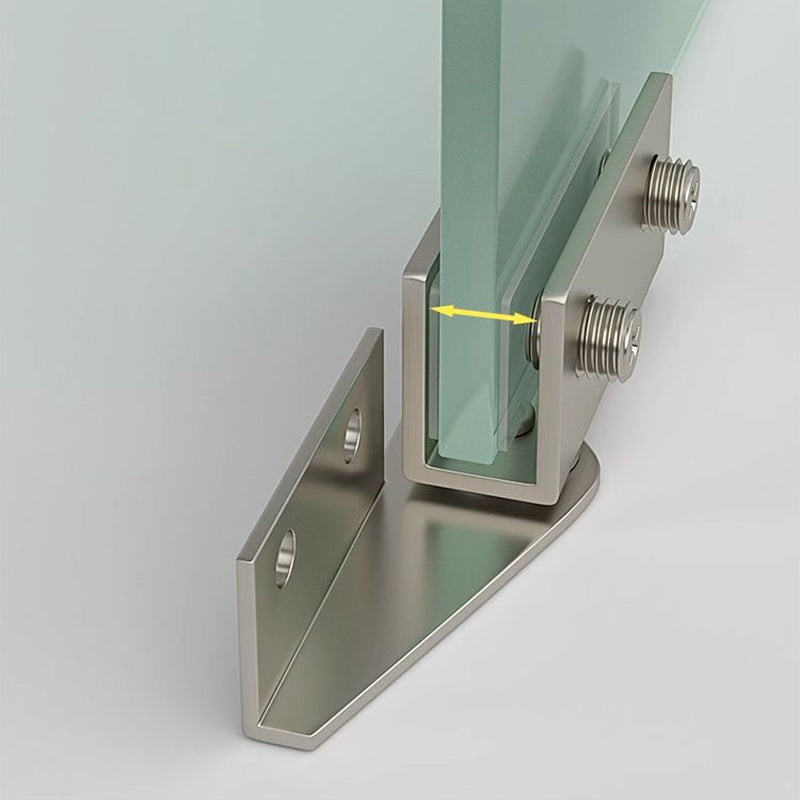 Charnière en verre rotative en forme de L