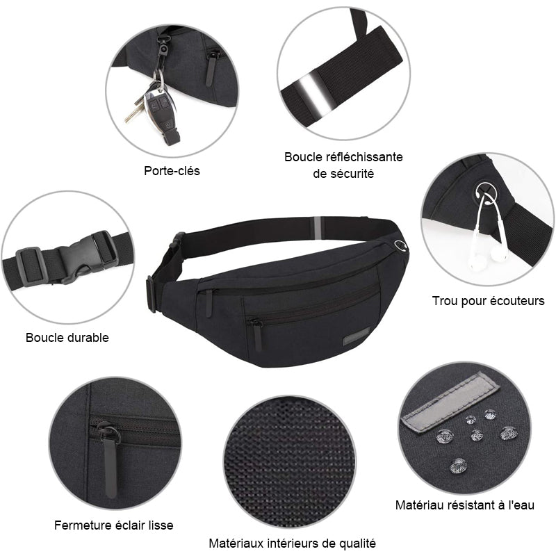 Grand Sac de Ceinture avec Pochette Banane