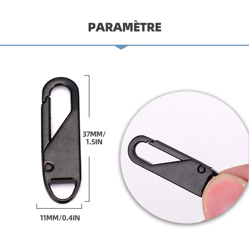 🔥Tirette de Fermeture à Glissière Universelle en Métal